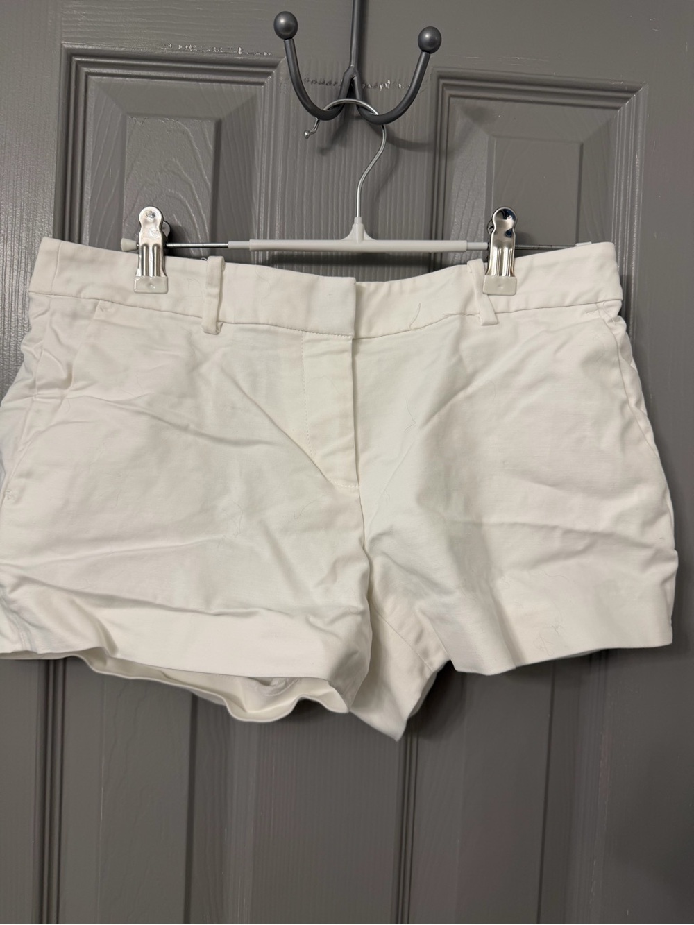 Michael Kors White Cotton-Blend Jean Shorts